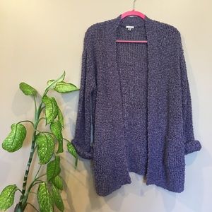 Purple urban outfitters oversized cardigan